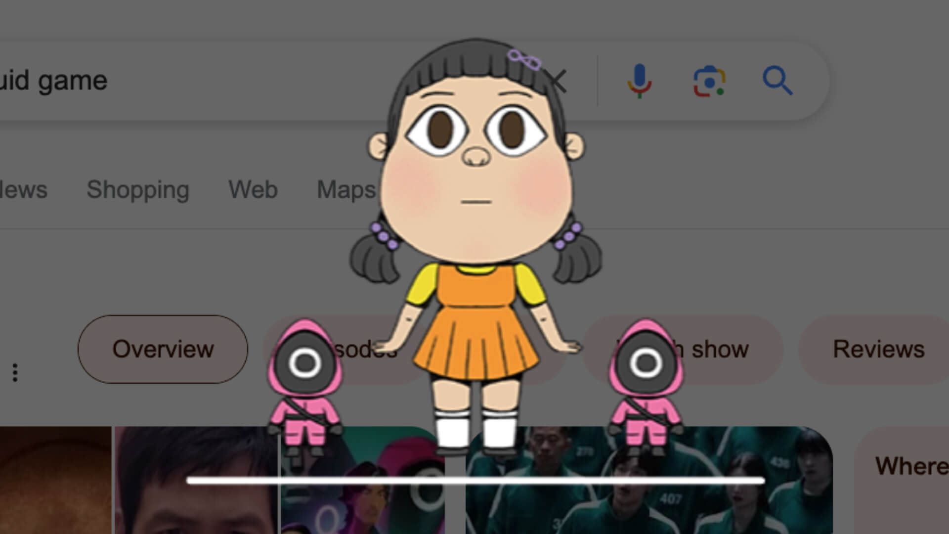 Goooooooooooooooooolw 暢玩 Google《魷魚遊戲》彩蛋 - elgooG